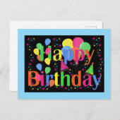 誕生日パーティー。パーティータイムだ！ ポストカード (正面/裏面)