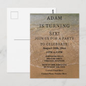 誕生日パーティー ビーチ 海洋 カスタム トレンディー かわいい ポストカード (正面/裏面)