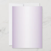 誕生日パーティー ピンク フラワー バイオレット パープル フレーム 招待状 (裏面)