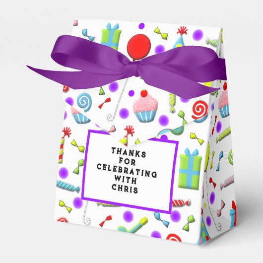 誕生日パーティー フェイバーボックス (正面サイド)