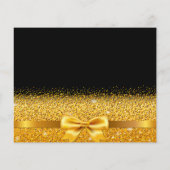 誕生日パーティー ブラック ゴールド リボン 予算 予定日を保存する チラシ (裏面)