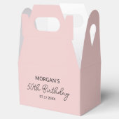 誕生日パーティー ブラッシュピンク サンクスネーム フェイバーボックス (オープン)