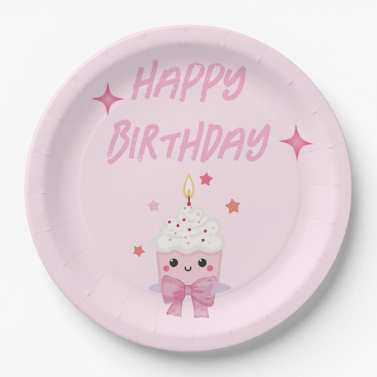 誕生日パーティー ペーパープレート (正面)