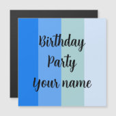 誕生日パーティー マグネット招待状 (正面/裏面)