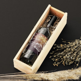 誕生日パーティー ラスティック ウッド メイソンジャー ストリング ライト ワインラベル