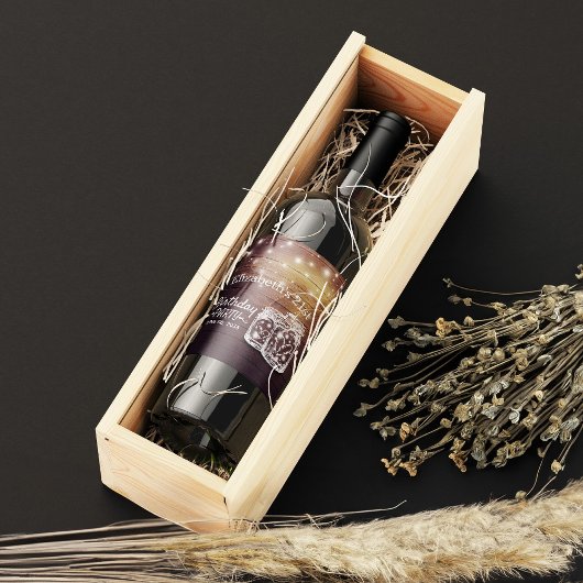 誕生日パーティー ラスティック ウッド メイソンジャー ストリング ライト ワインラベル