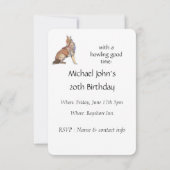 誕生日パーティー ワイルコヨーテの群れを祝おう!楽しい 招待状 (裏面)