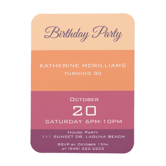 誕生日パーティー – 収穫パレット –  マグネット (縦)