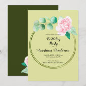 誕生日パーティー。 招待状 (正面/裏面)