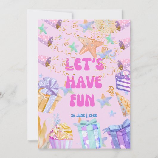 誕生日パーティー 招待状 (裏面)