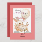 誕生日パーティー 招待状 (正面/裏面)