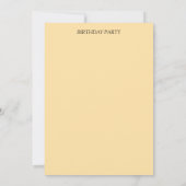 誕生日パーティー 招待状 (裏面)