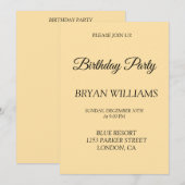 誕生日パーティー 招待状 (正面/裏面)