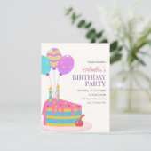 誕生日パーティー 招待状 (スタンド正面)