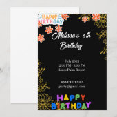 誕生日パーティー 招待状 (正面/裏面)