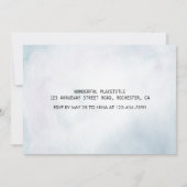 誕生日パーティー 水彩 ターコイズ & ゴールド アゲート ジオード 招待状 (裏面)