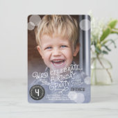 誕生日パーティー 水彩 | 男の子の招待状 招待状 (スタンド正面)