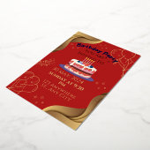 誕生日パーティー 箔招待状 (回転した状態)