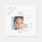 誕生日パーティー – 紙ナプキン |カスタム年 スタンダードカクテルナプキン (正面)