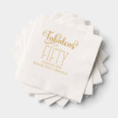 誕生日パーティー – 素晴らしいフィフティ#7 箔ナプキン (インサイチュ (積み重ね))