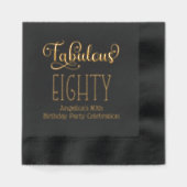 誕生日パーティー – 素晴らしい八十#7 箔ナプキン (正面)