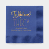 誕生日パーティー – 素晴らしい30 #7 箔ナプキン (正面)