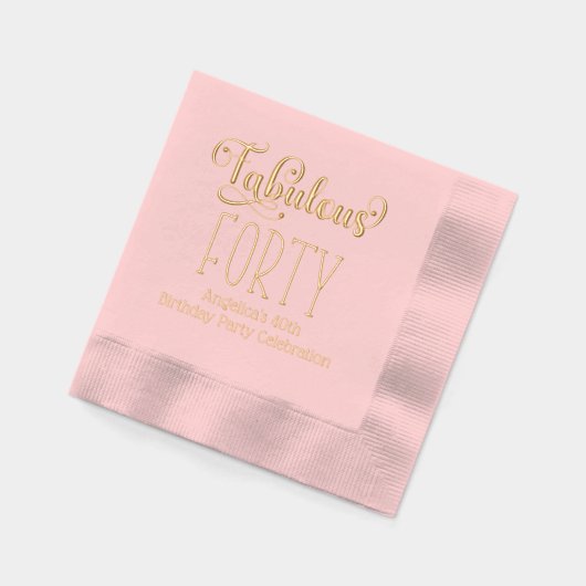 誕生日パーティー – 素晴らしい40#7 箔ナプキン (左)