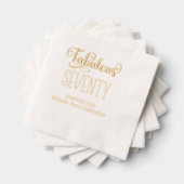 誕生日パーティー – 素晴らしい70#7 箔ナプキン (インサイチュ (積み重ね))