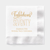誕生日パーティー – 素晴らしい70#7 箔ナプキン (正面)