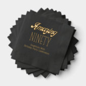 誕生日パーティー – 素晴らしい90#7 箔ナプキン (インサイチュ (積み重ね))