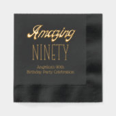 誕生日パーティー – 素晴らしい90#7 箔ナプキン (正面)