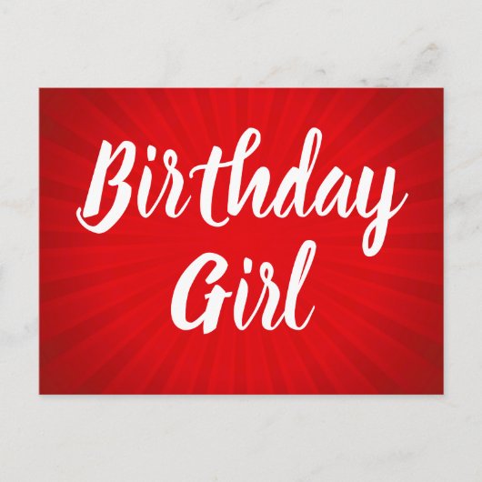 誕生日パーティー 赤い太陽の爆発 ポストカード (正面)