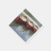 誕生日パーティー,赤カヌー,名前,紙 スタンダードカクテルナプキン (角)