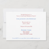 誕生日パーティー,農場,牛,馬,国,カスタム 招待状 (裏面)