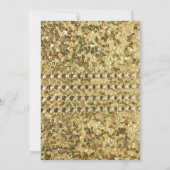 誕生日パーティー |金ゴールドシーケンス 招待状 (裏面)