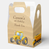 誕生日パーティー、黄色の建築トラック フェイバーボックス (オープン)