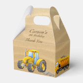 誕生日パーティー、黄色の建築トラック フェイバーボックス (正面サイド)