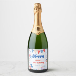 誕生日パーティー - 7月4日 スパークリングワインラベル