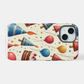 誕生日パーティー iPhone 15ケース (裏面横)