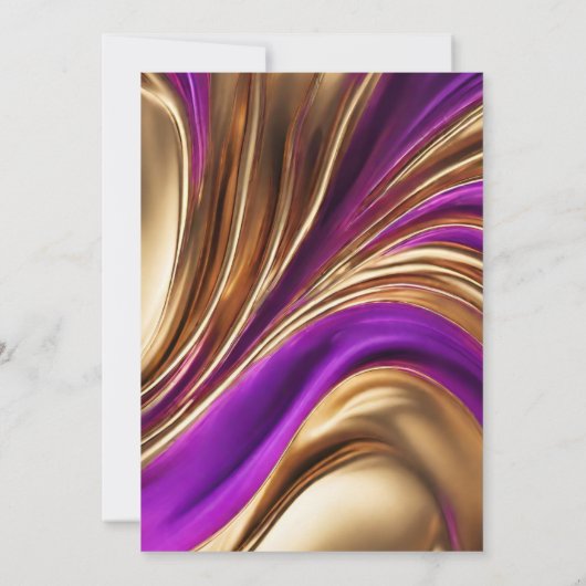 誕生日パーティー – It'sパーティー時間抽象芸術フローアート – 招待状 (裏面)