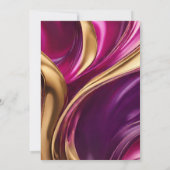 誕生日パーティー – It'sパーティー時間抽象芸術フローアート –  招待状 (裏面)