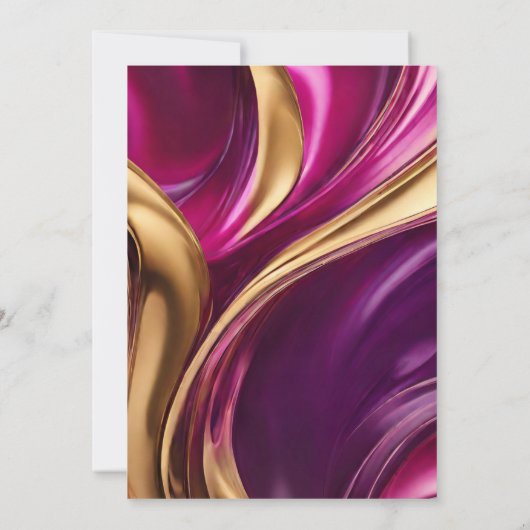 誕生日パーティー – It'sパーティー時間抽象芸術フローアート –  招待状 (裏面)