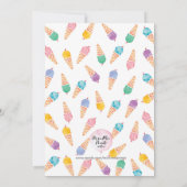 誕生日パーティー | Rainbow Ice Creamのご招待 招待状 (裏面)