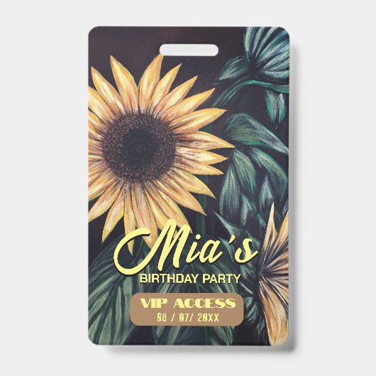 誕生日パーティー VIP アクセス バッジ (正面)