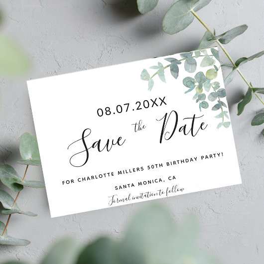 誕生日パーティーeucaluptus緑の日を保存