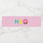 誕生日パーティーH2O用ドーナツウォーターボトルラベル ペットボトルラベル (シングルラベル)