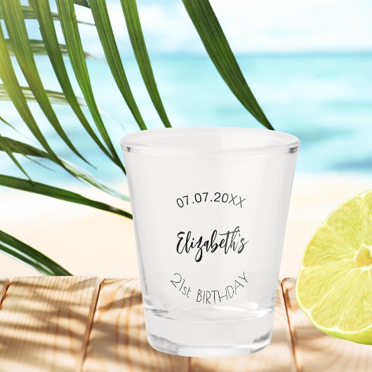 誕生日パーティ名の日付 ショットグラス