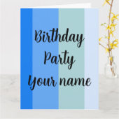 誕生日パーティ名テンプレート カード (黄色い花)