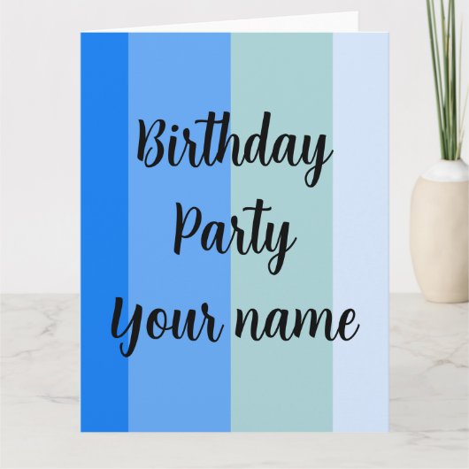 誕生日パーティ名テンプレート カード (正面)