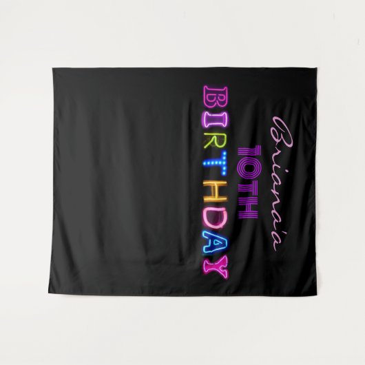 誕生日パーティ名フォト営業案件の背景 タペストリー (正面(横))